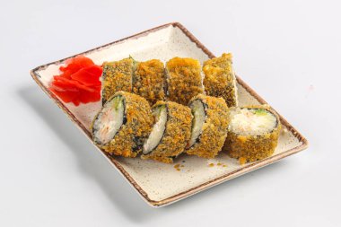 Japon tempura rill 'i balık ve pilav ile