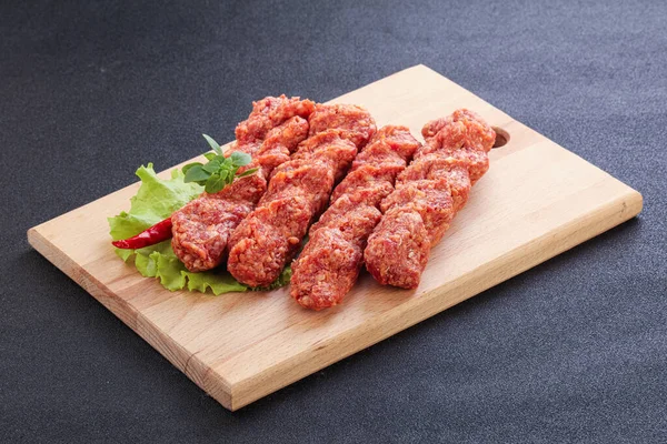 Kebab Crudo Manzo Carne Macinata Griglia — Foto Stock