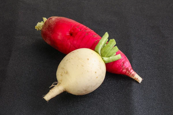 Verduras Frescas Maduras Daikon Para Cocina Vegana — Foto de Stock