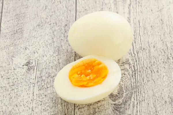 Oeuf Poulet Bouilli Pour Petit Déjeuner Sans Coquille Oeuf — Photo