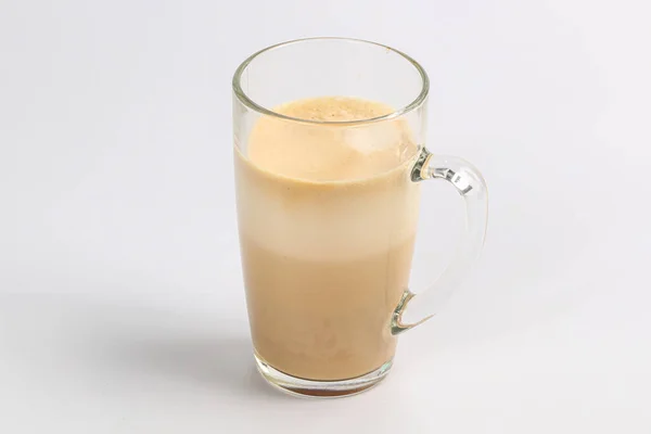 加奶的热而甜的拿铁咖啡 — 图库照片