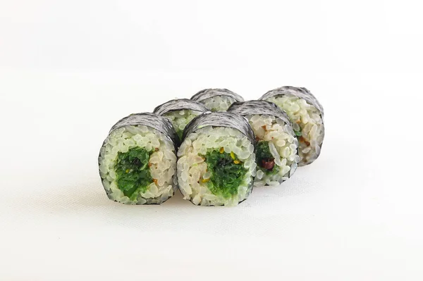 Japonés Tradicional Roll Maki Con Chuka — Foto de Stock