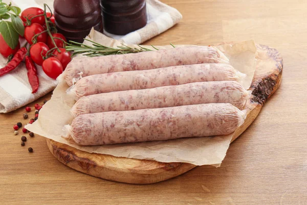 Raw Natural Pork Sausages Grill — Stock Photo, Image