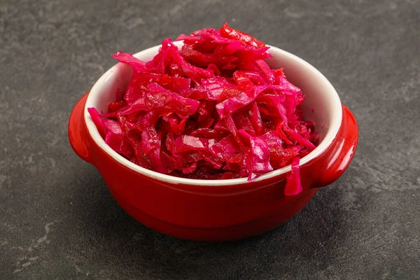 Marinated Red Cabbage Beetroot Bowl — Stock Photo, Image