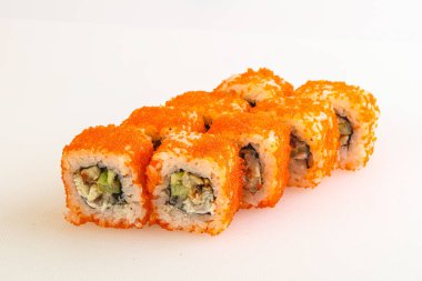 Yılan balığı ve havyarlı geleneksel Japon Roll 'u