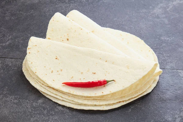 Milho Mexicano Tortilla Círculo Pão Para Cozinhar — Fotografia de Stock
