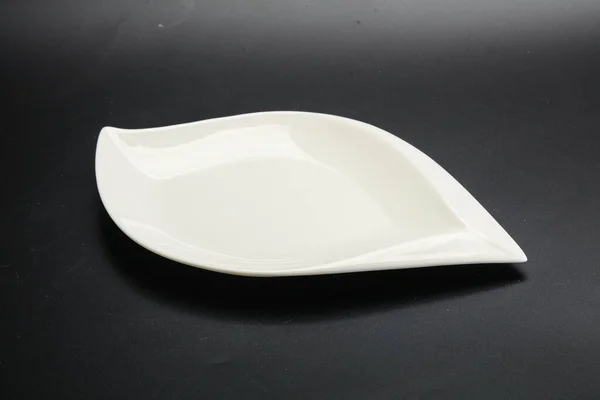 White Proclean Bowl Serving Black — Stock Photo, Image