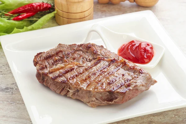 Grilled Prime Rib Eye Steak Beef Meat — 图库照片