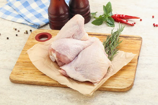 Raw Chicken Thighs Leg Wing Cooking — Stock Photo, Image