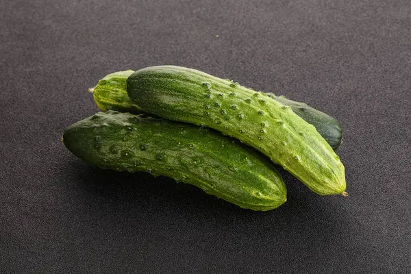 Fersh Juicy Green Cucumbers Heap Isolated — Stock Photo, Image