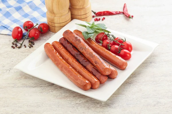 Roasted Sausages Plate Breakfast — Stock Photo, Image