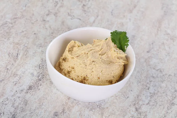 Vegan Cuisine Traditional Jewish Hummus Olive Oil — Stock Photo, Image