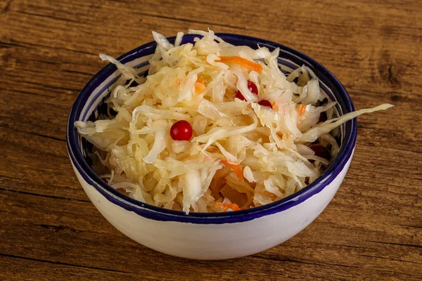 Tasty Sauerkraut Cranberry Bowl — Stock Photo, Image