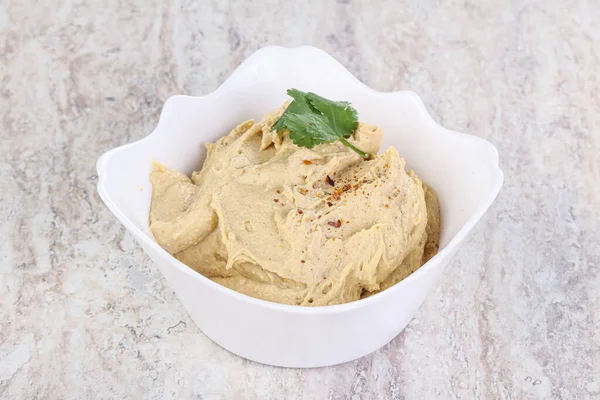 Veganská Kuchyně Tradiční Židovský Hummus — Stock fotografie