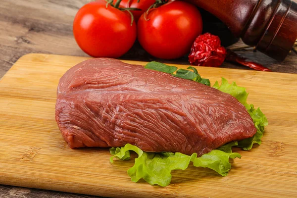 Rauw Vlees Gesneden Voor Het Koken — Stockfoto