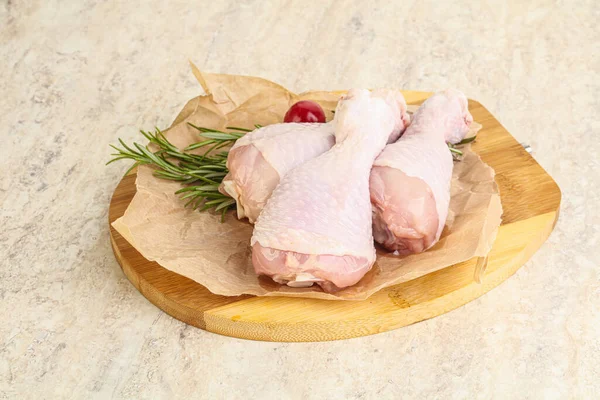 Raw Three Chicken Leg Drumstick Cooking — Stock Photo, Image