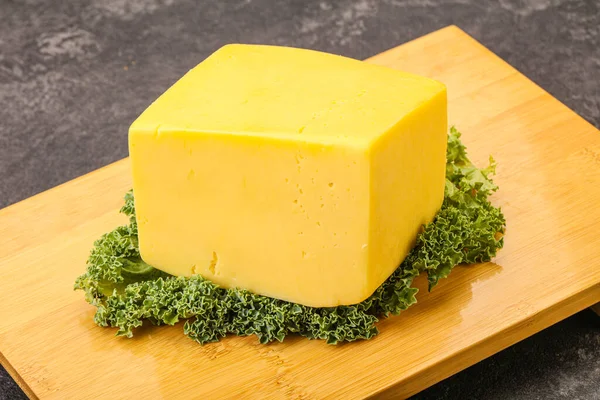 黄色のチーズ乳製品レンガ — ストック写真