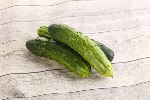 Fersh Juicy Green Cucumbers Heap Isolated — Stock Photo, Image