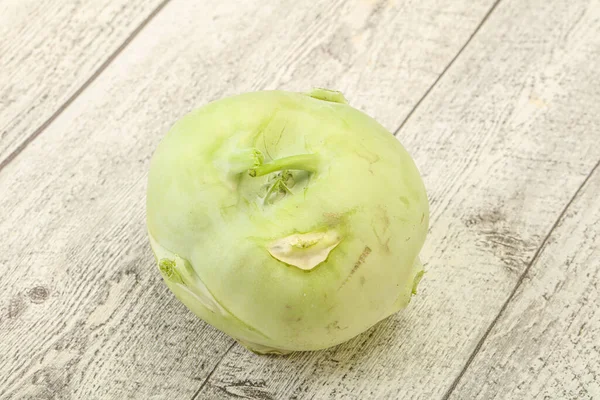 Vegane Küche Roher Reifer Kohlrabi Stockbild