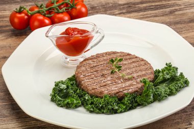 Hamburger için ızgara biftek.