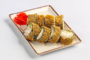 Japon tempura rill 'i balık ve pilav ile