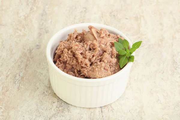 Atún Enlatado Para Ensalada Bowl — Foto de Stock