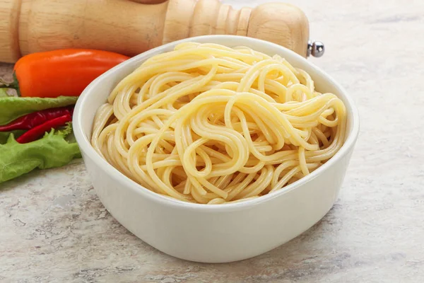 Italian Pasta Boiled Spaghetti Olive Oil — Stock Photo, Image
