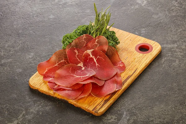 Italian Cuisine Bresaola Milano Meat Stock Picture