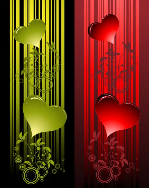 Conception de la Saint-Valentin, fond coloré — Image vectorielle