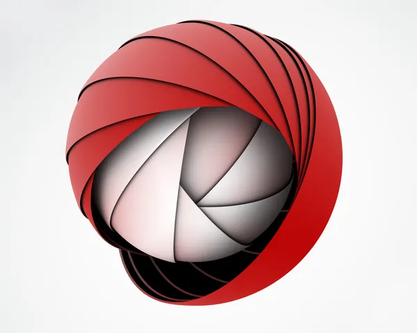 Abstract red globe symbol, business concept — Stock Photo, Image