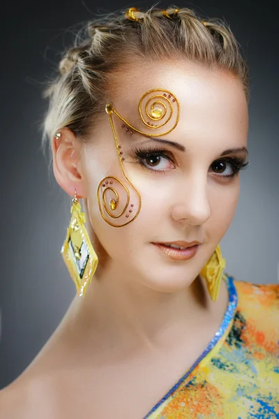 Fashion Beauty Make-up. Schönes Porträt — Stockfoto