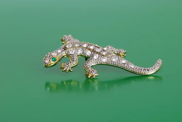 Lizard brooch — Stock Photo, Image