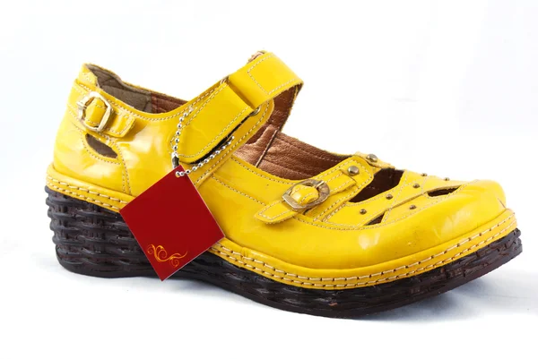 Yellow sandals — Stock Photo, Image