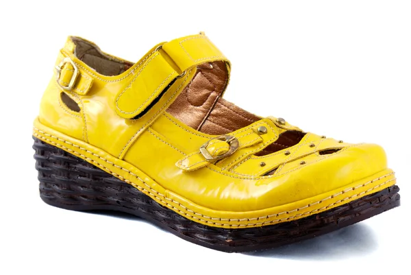 Gele sandalen — Stockfoto