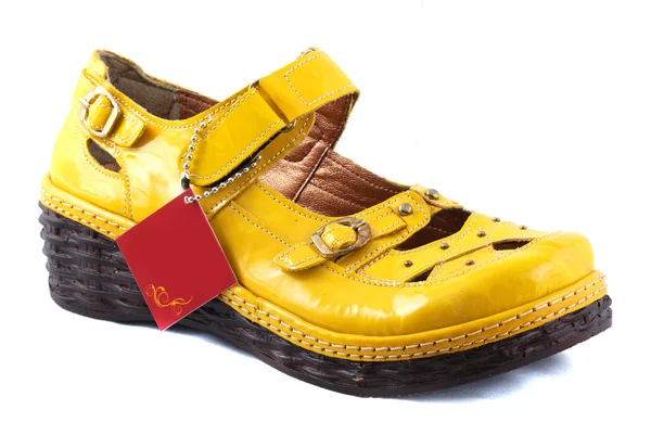 Желтая сандалия — стоковое фото