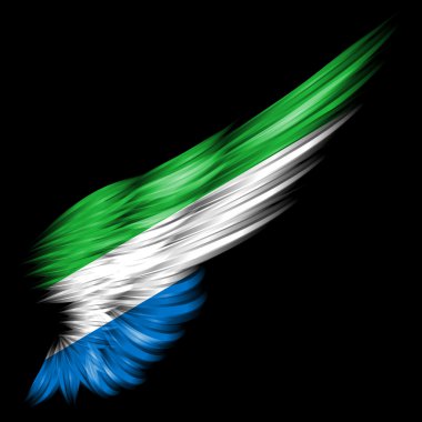 sierra leone bayrağı siyah arka plan arka kanat