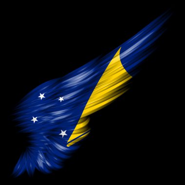 siyah arka plan arka kanat tokelau bayrağı