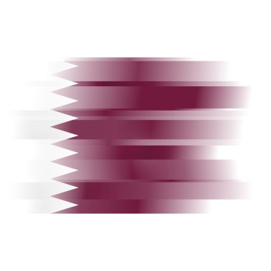 qataron beyaz arka plan'ın soyut bayrağı