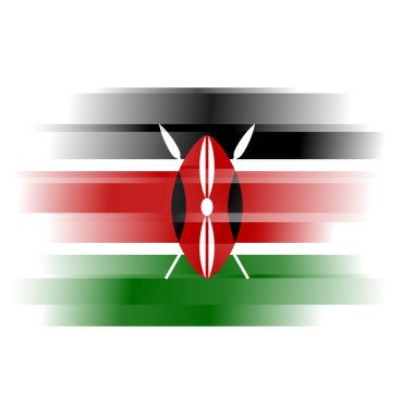 kenya beyaz arka plan'ın soyut bayrağı