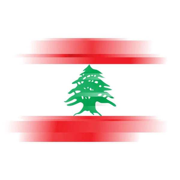 Abstracte vlag van Libanon op witte achtergrond — Stockfoto
