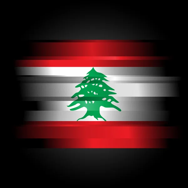 Abstract Flag of Lebanon on black background — Stock Photo, Image