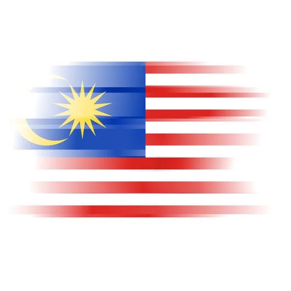 Abstract Malaysia flag on white background — Stock Photo, Image
