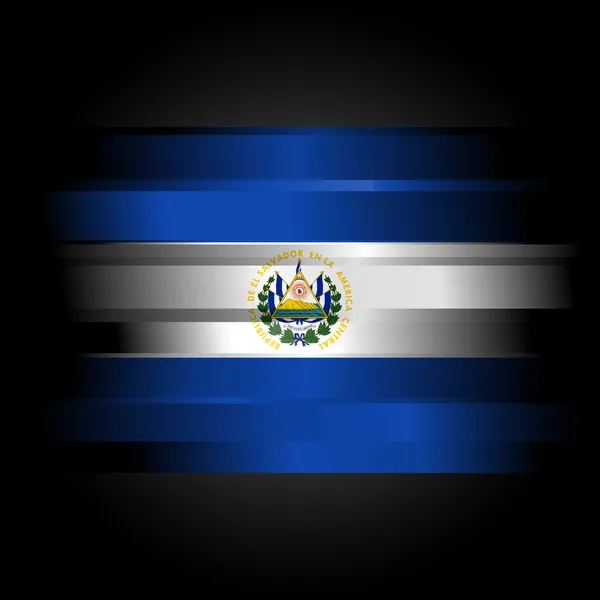 Astratto El Salvador bandiera su sfondo nero — Foto Stock
