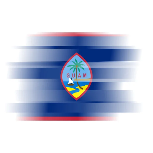 Abstrait drapeau Guam sur fond blanc — Photo