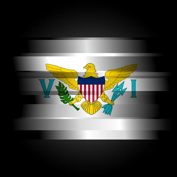 Streszczenie Flaga Wyspy Dziewicze Stanów Zjednoczonych na czarny deseń — Zdjęcie stockowe