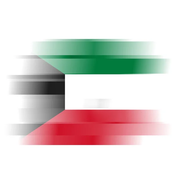 Beyaz zemin üzerine Kuveyt soyut bayrağı — Stok fotoğraf