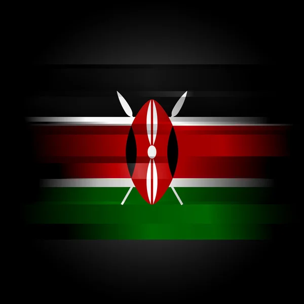 Drapeau abstrait du Kenya fond noir — Photo