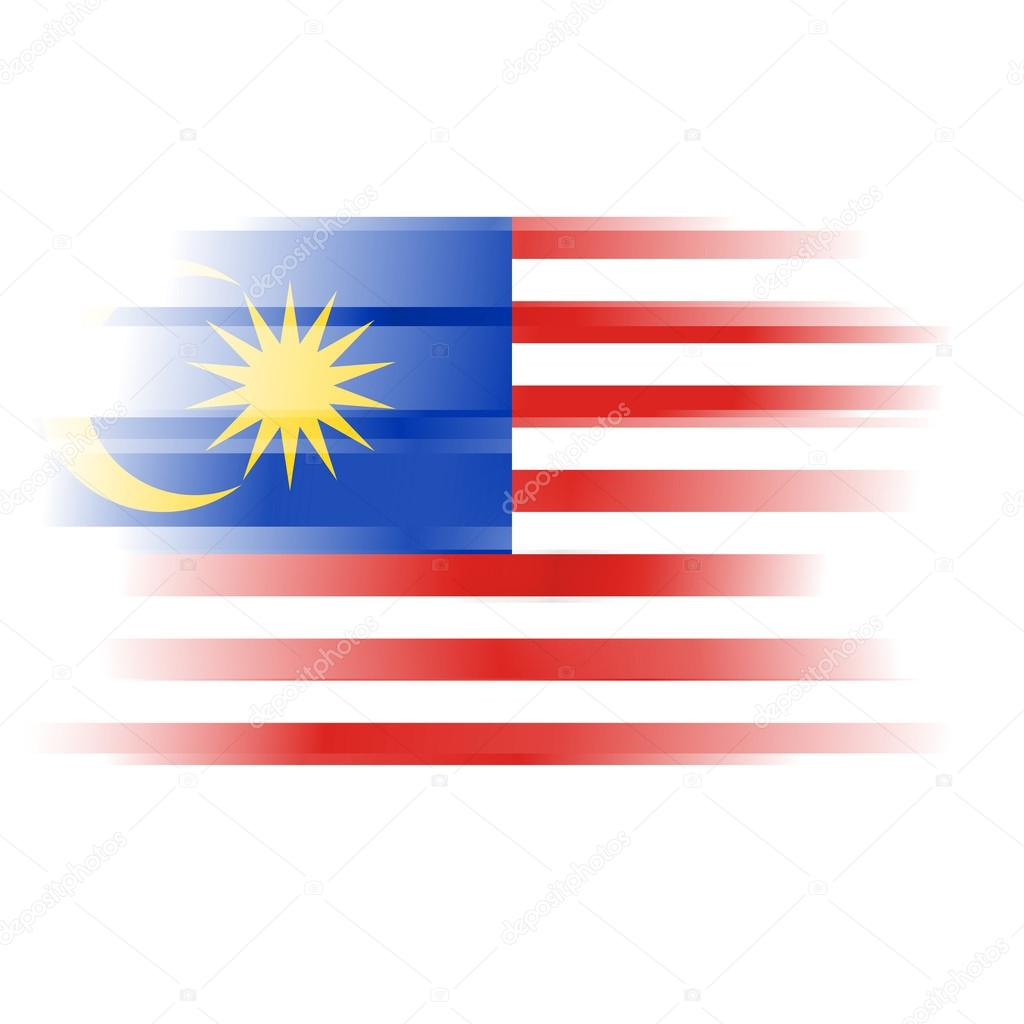 Abstract Malaysia flag on white background