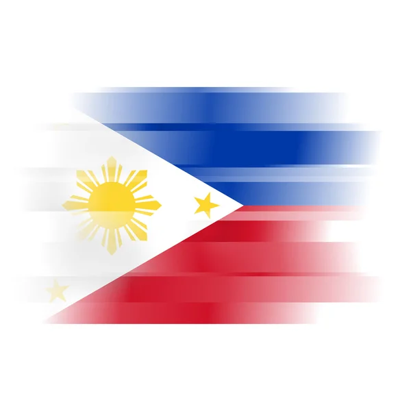 Abstraktní vlajka Filipíny bílé pozadí — Stock fotografie
