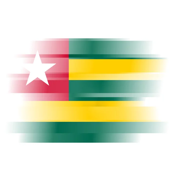 Bandera Abstracta de Togo sobre fondo blanco — Foto de Stock